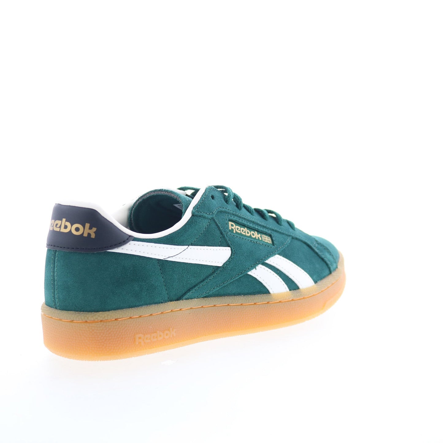 Reebok Club C Grounds UK Mens Green Suede Lace Up Lifestyle Sneakers Shoes