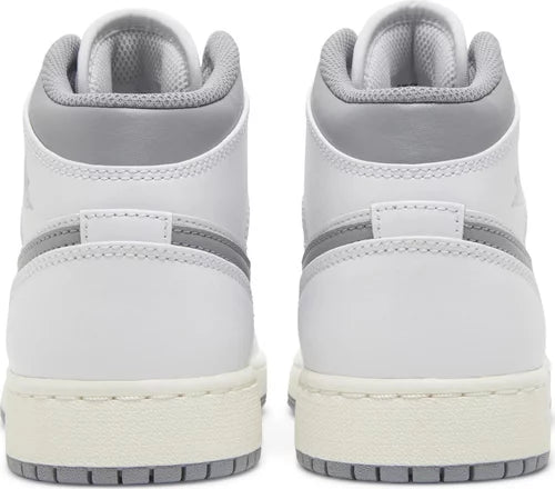 Nike Grade School Womens Air Jordan 1 Mid Sneakers - 'Vintage Grey'