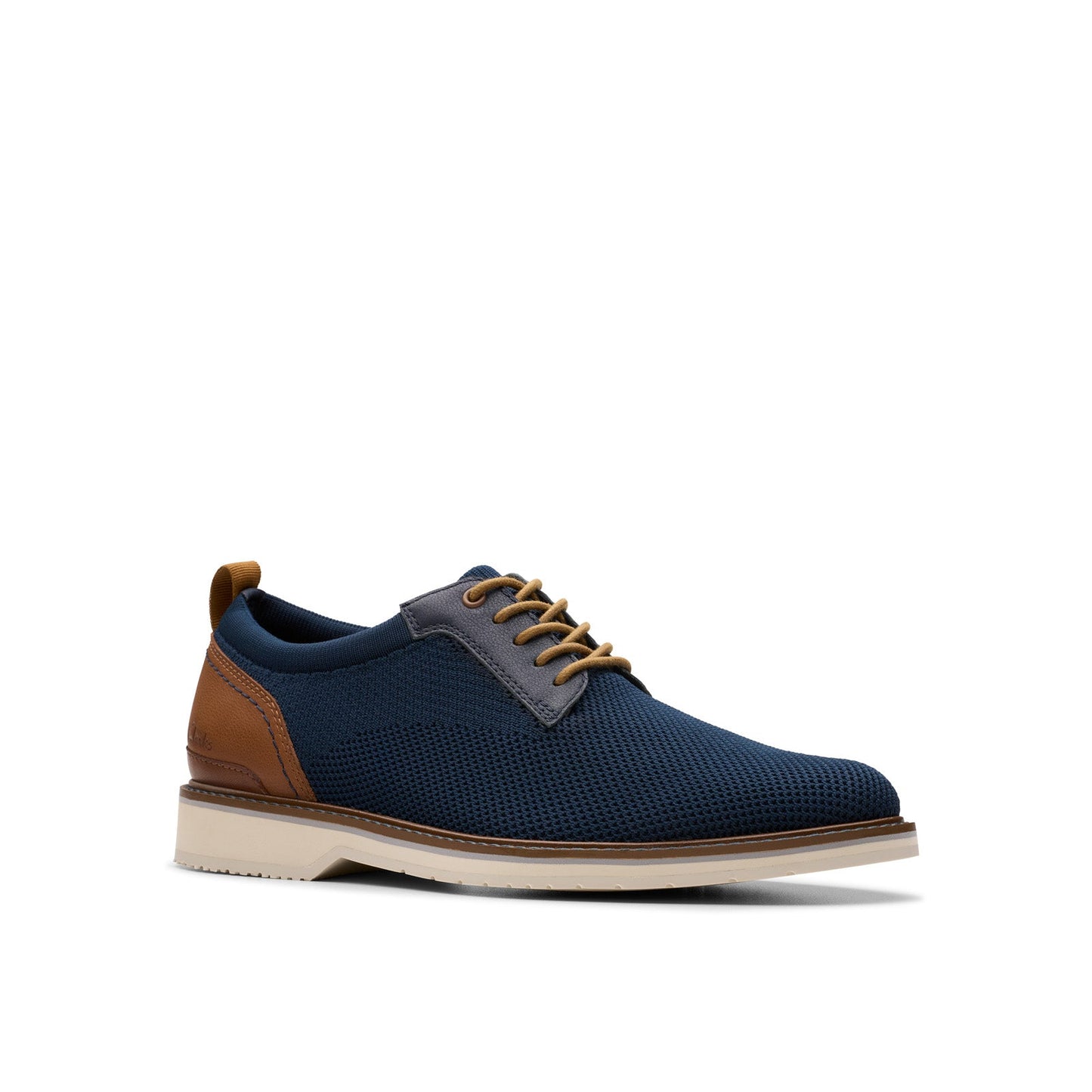 Clarks Monahan Knit 26181375 Mens Blue Oxfords & Lace Ups Casual Shoes