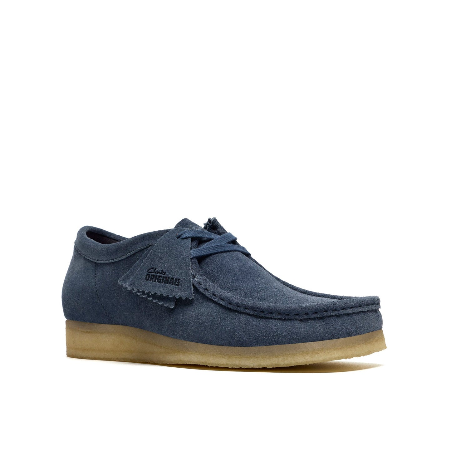 Clarks Wallabee 26186773 Mens Blue Suede Oxfords & Lace Ups Casual Shoes