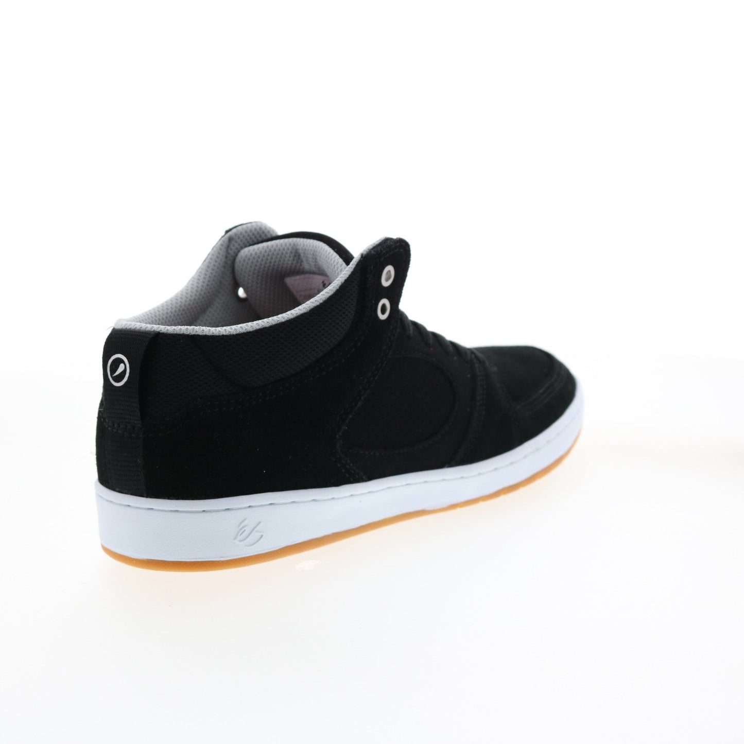 ES Accel Slim Mid 5101000147983 Mens Black Suede Skate Inspired Sneakers Shoes