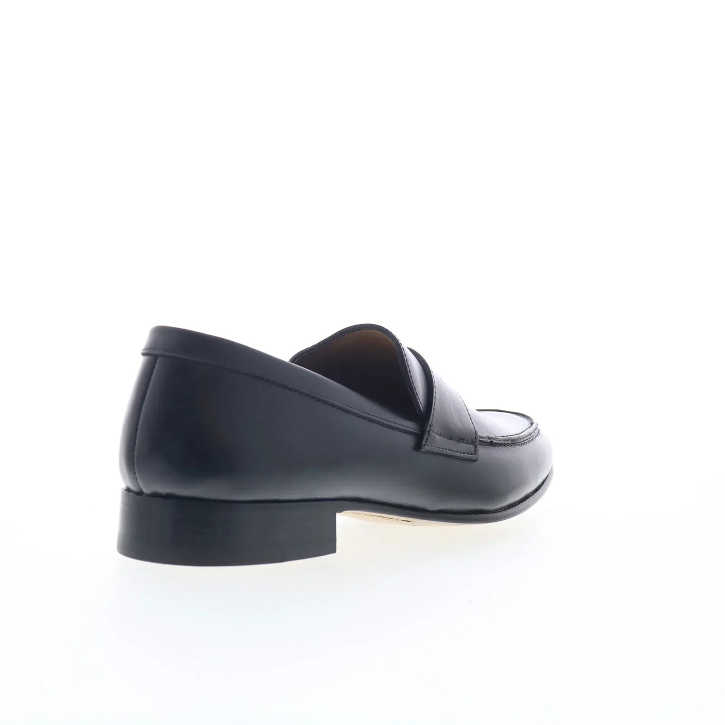 Di Bianco Nobleman BRUNO Mens Black Leather Loafers & Slip Ons Penny Shoes