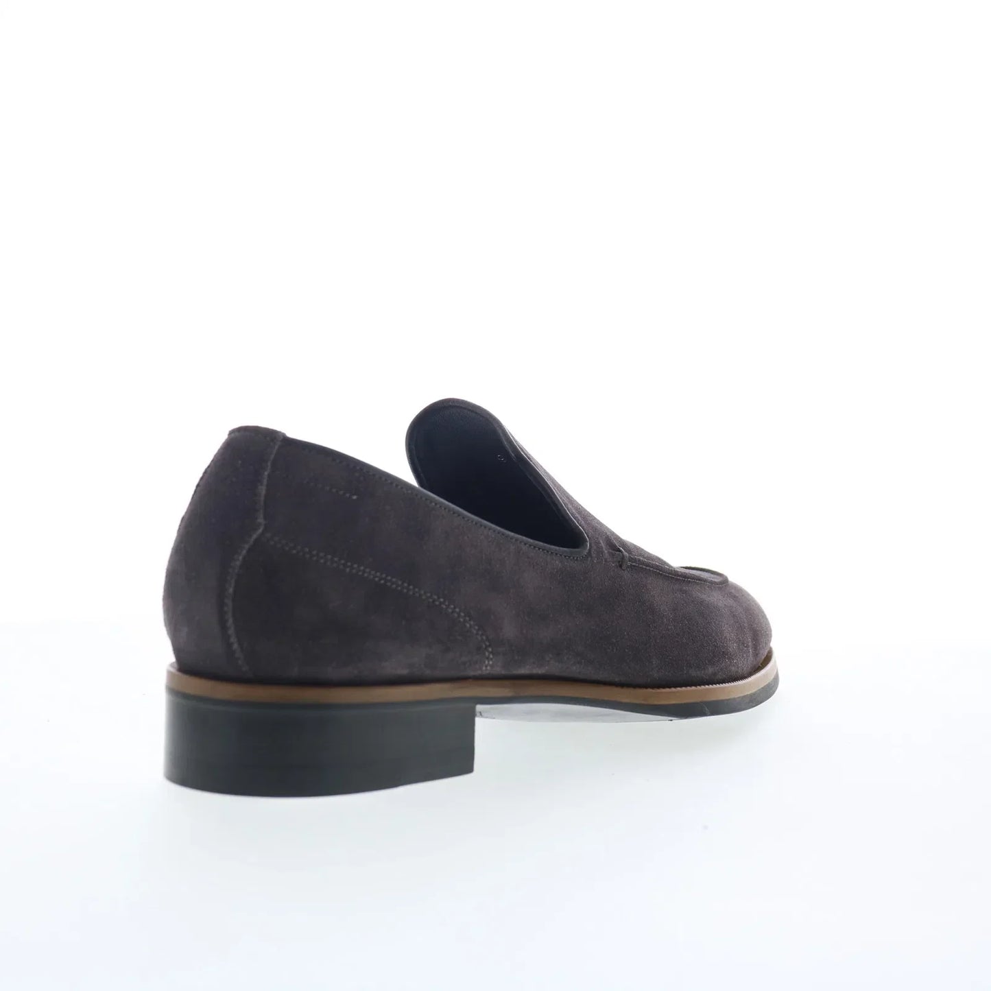 Di Bianco Maranello Mens Gray Suede Slip On Loafers & Slip Ons Casual Shoes
