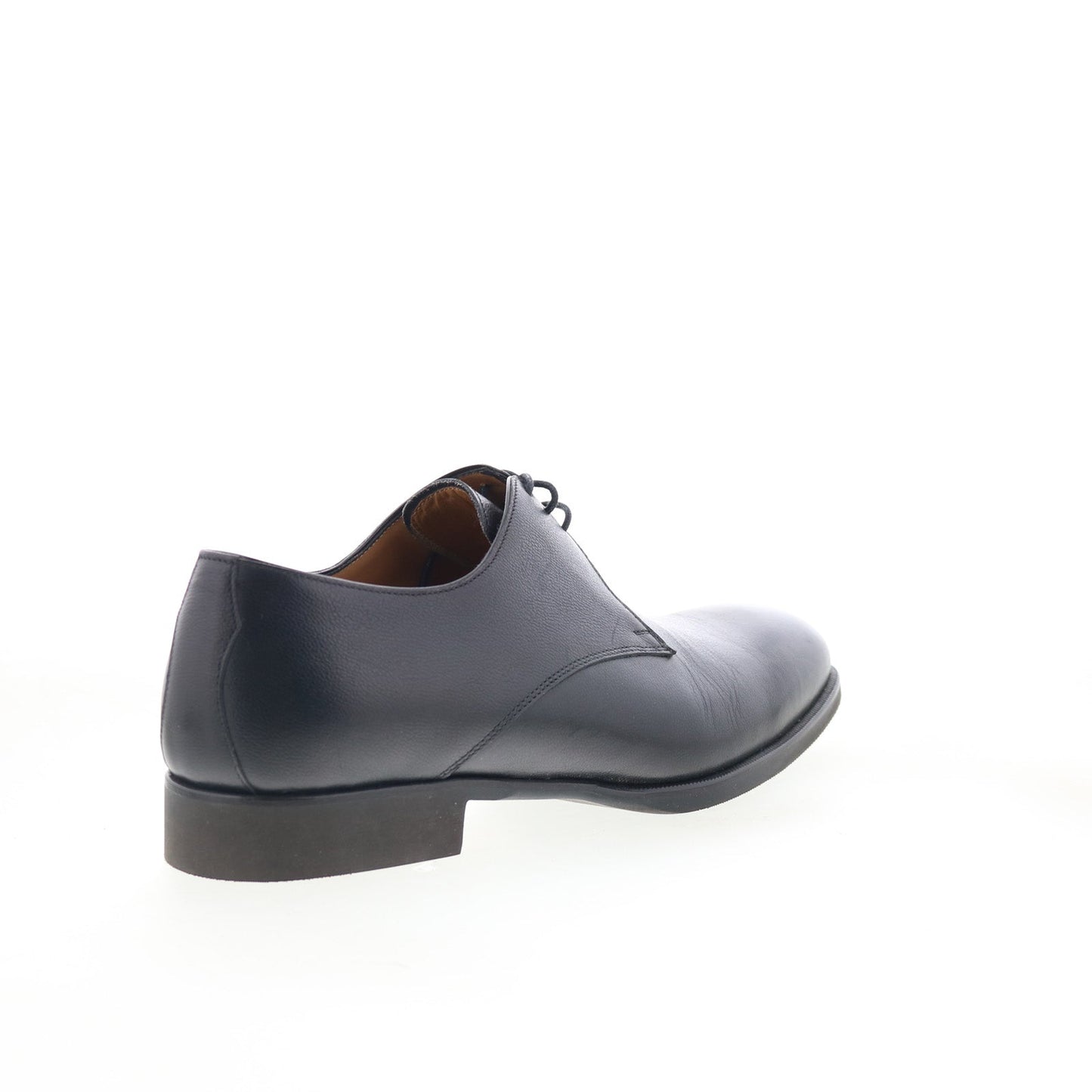 Di Bianco SC520 Mens Black Leather Lace Up Oxfords & Lace Ups Plain Toe Shoes