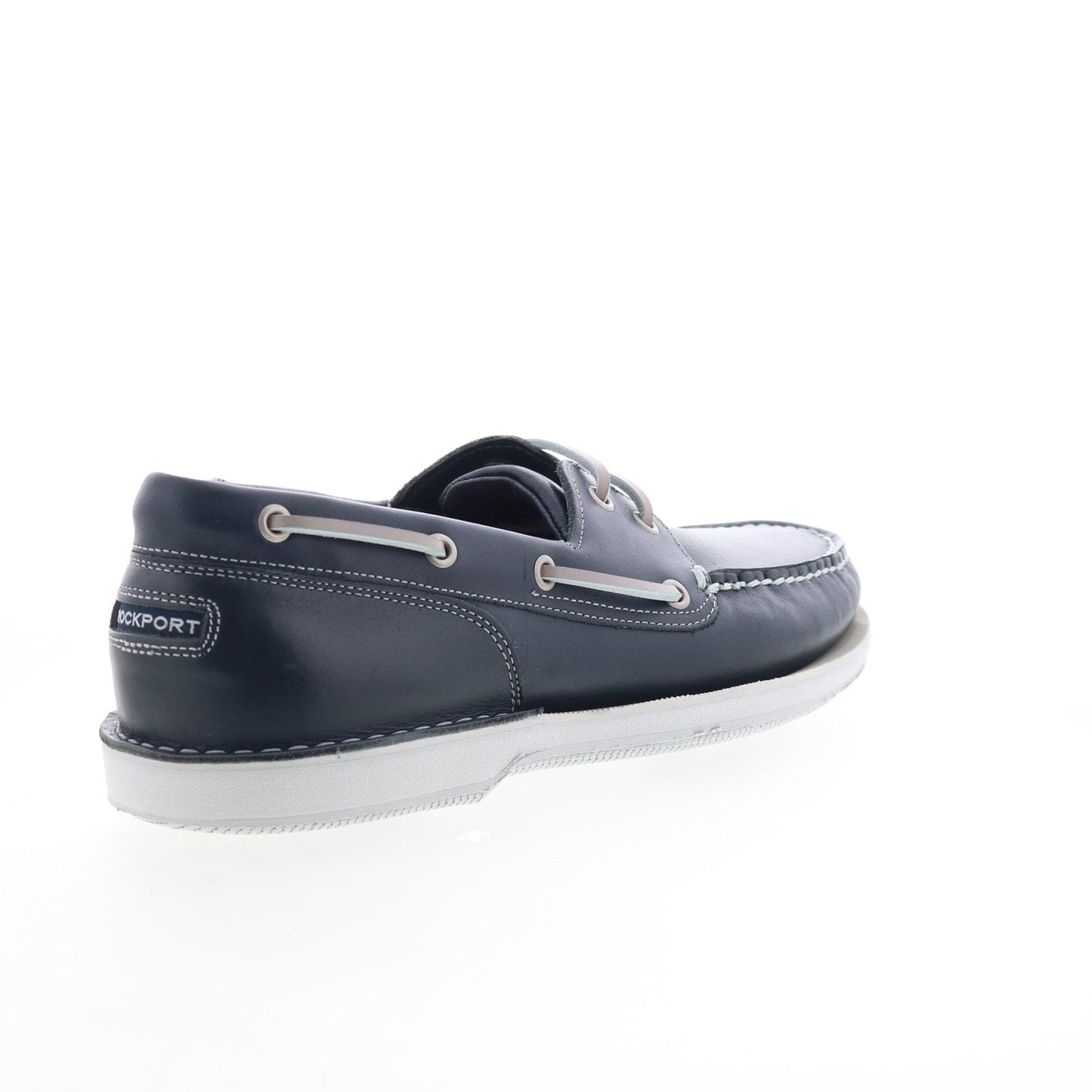 Rockport Perth CI8402 Mens Blue Wide Leather Loafers & Slip Ons Boat Shoes