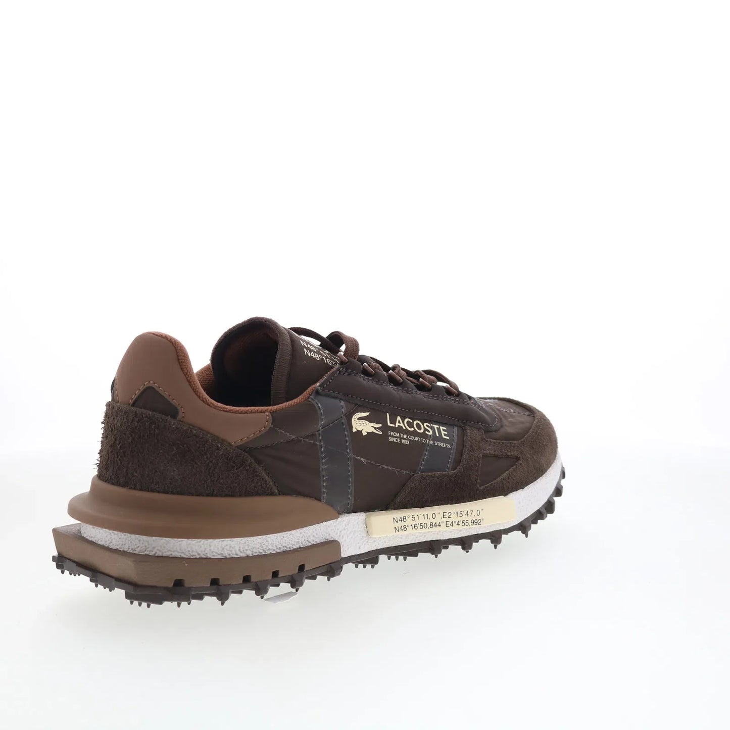 Lacoste Elite Active 1263 SMA Mens Brown Suede Lifestyle Sneakers Shoes
