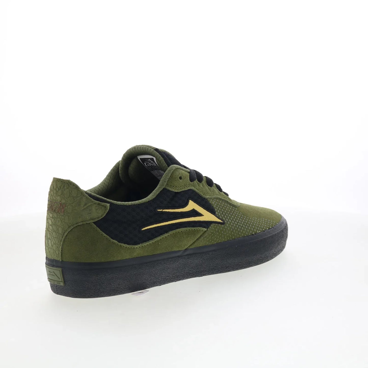 Lakai Essex Mens Green Suede Lace Up Skate Inspired Sneakers Shoes
