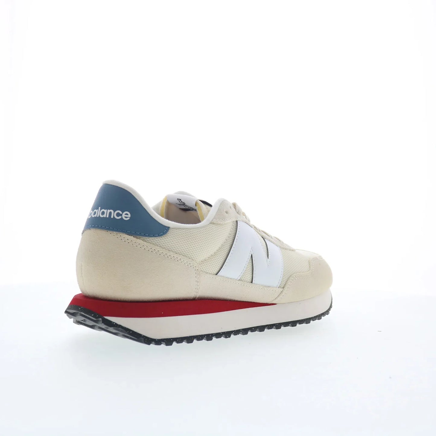 New Balance 237 MS237VJ Mens Beige Suede Lace Up Lifestyle Sneakers Shoes