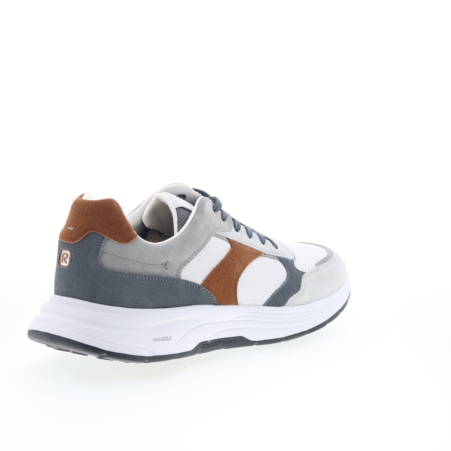 Rockport Harrison 2 RMHARRISON2 Mens White Suede Lifestyle Sneakers Shoes