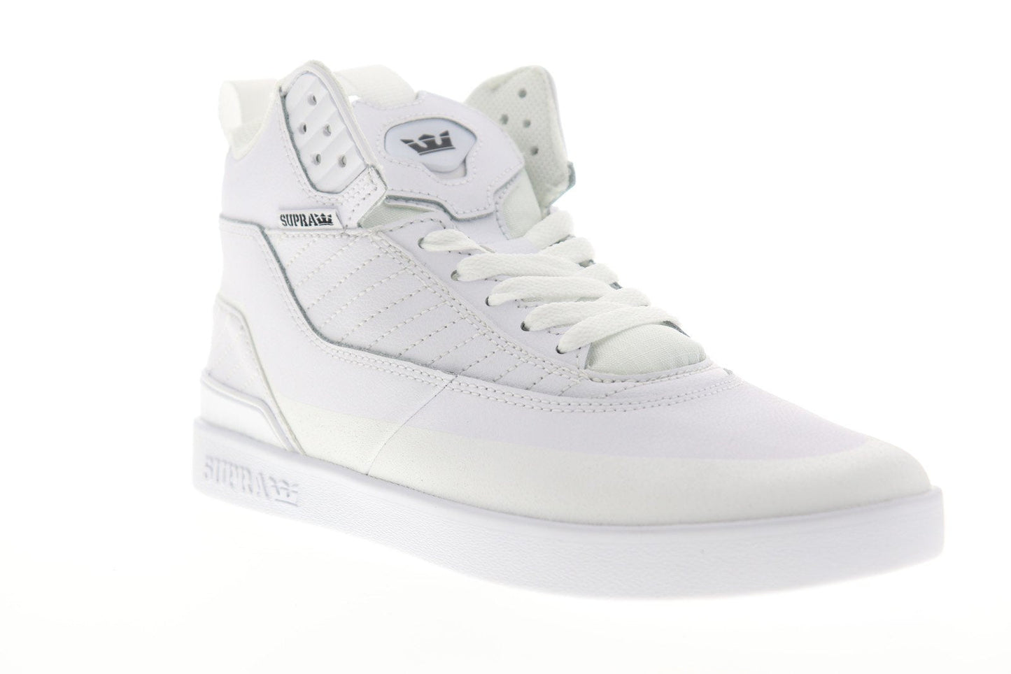 Supra Penny Pro 06567-101-M Mens White Suede Low Top Skate Sneakers Shoes
