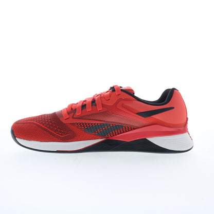 Reebok Nano X4 Mens Red Mesh Lace Up Athletic Cross Training Shoes