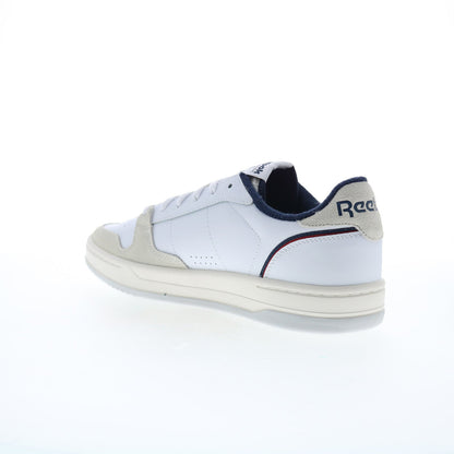 Reebok Phase Court Mens White Leather Lace Up Lifestyle Sneakers Shoes