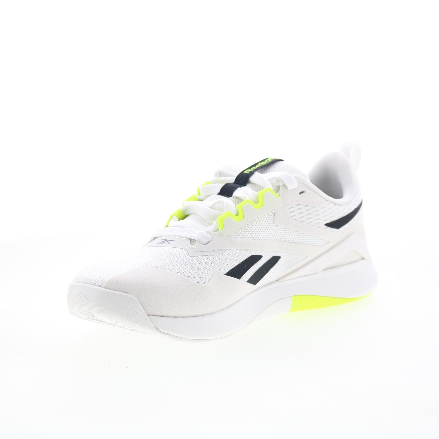 Reebok Nanoflex TR 2 Mens White Mesh Lace Up Athletic Cross Training Shoes