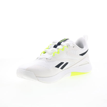 Reebok Nanoflex TR 2 Mens White Mesh Lace Up Athletic Cross Training Shoes