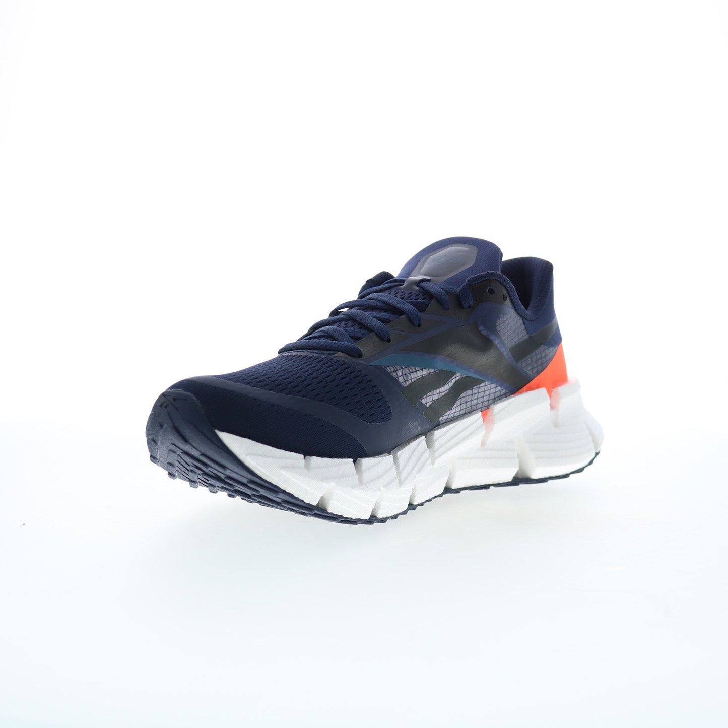 Reebok Floatzig 1 Mens Blue Canvas Lace Up Athletic Running Shoes