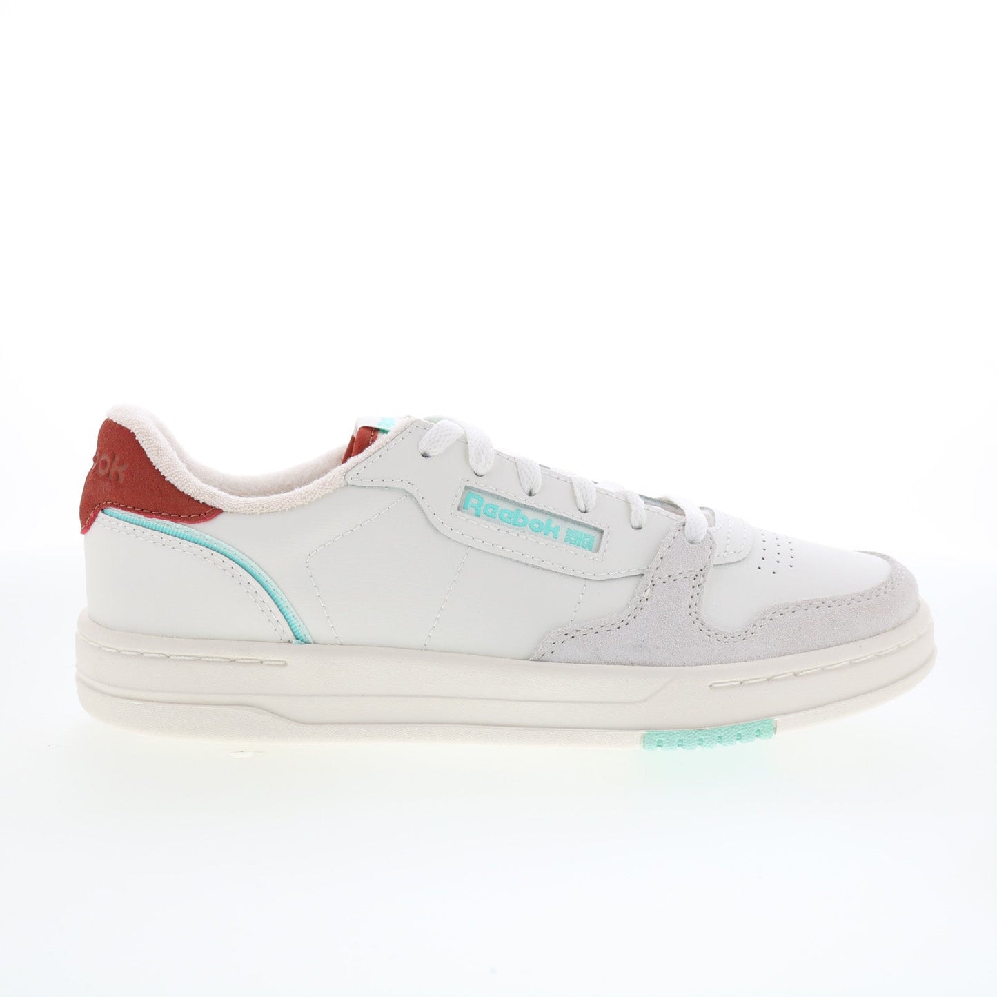 Reebok Phase Court Mens White Leather Lace Up Lifestyle Sneakers Shoes