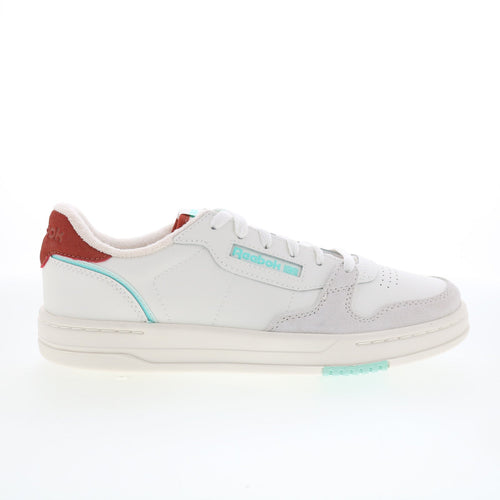 Reebok Phase Court Mens White Leather Lace Up Lifestyle Sneakers Shoes