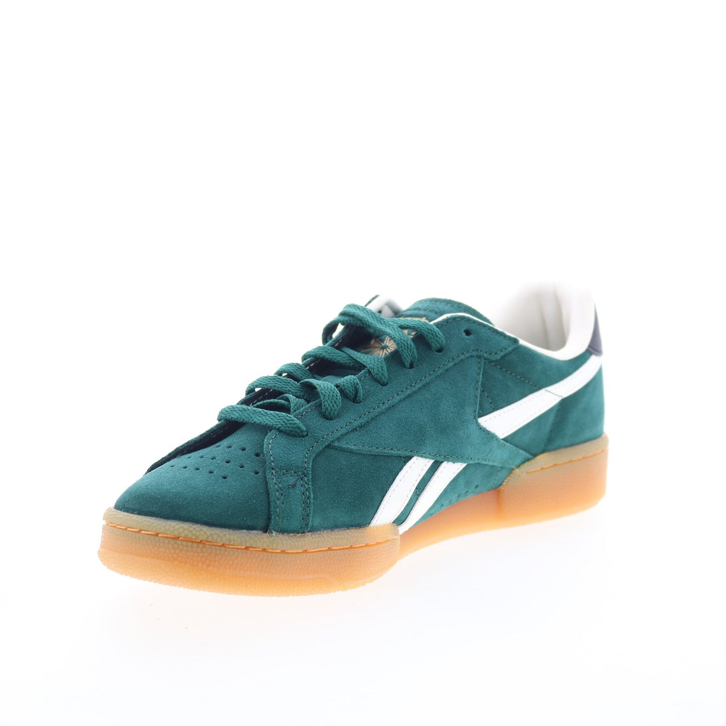 Reebok Club C Grounds UK Mens Green Suede Lace Up Lifestyle Sneakers Shoes
