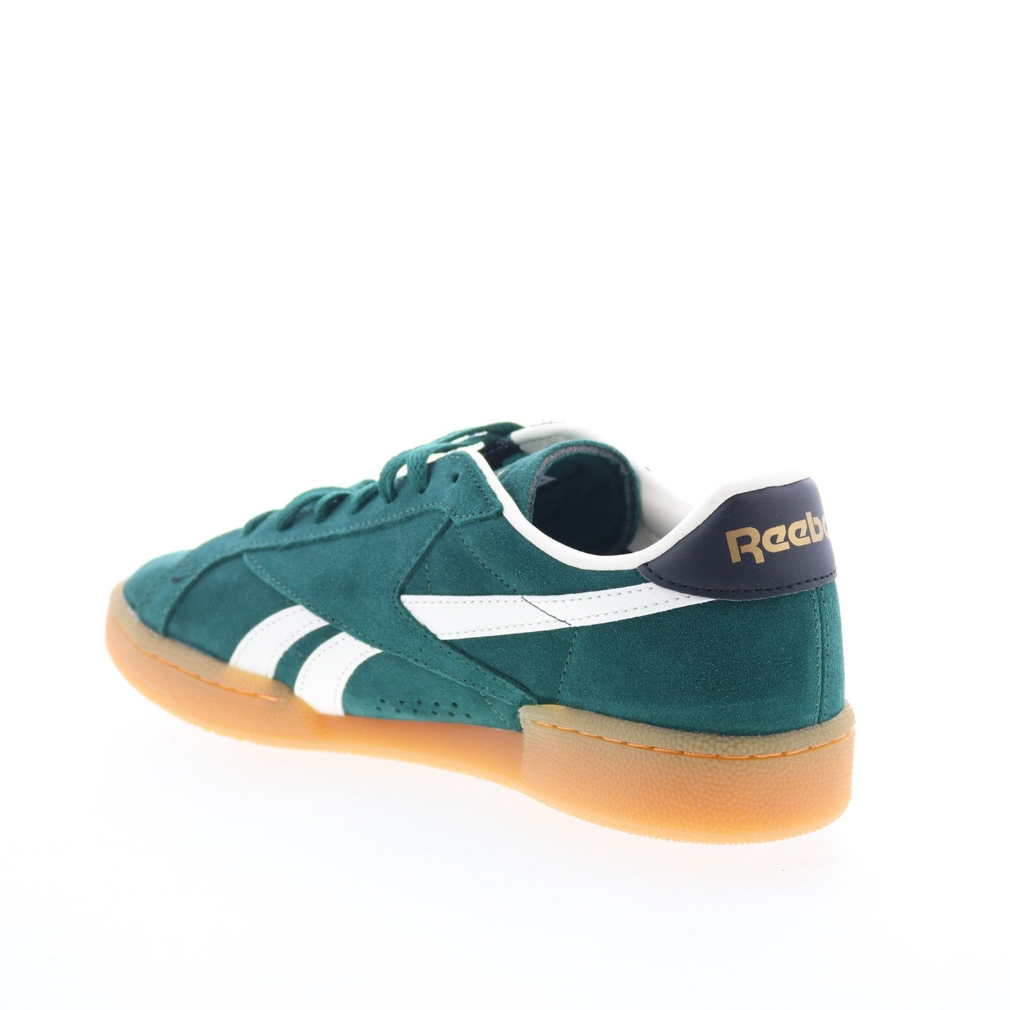 Reebok Club C Grounds UK Mens Green Suede Lace Up Lifestyle Sneakers Shoes