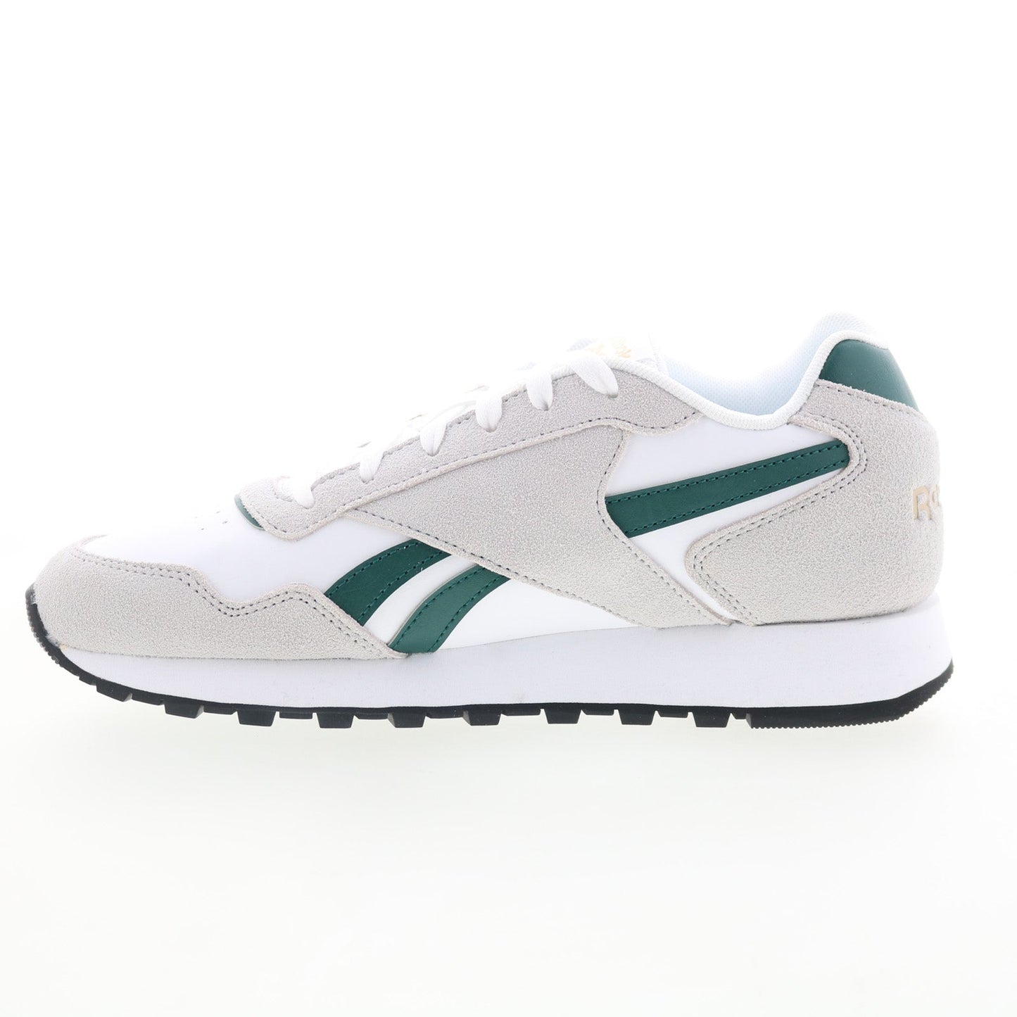 Reebok Glide Mens White Suede Lace Up Lifestyle Sneakers Shoes