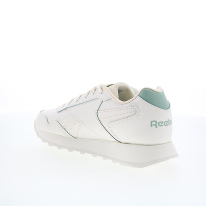 Reebok Glide Womens Beige Leather Lace Up Lifestyle Sneakers Shoes