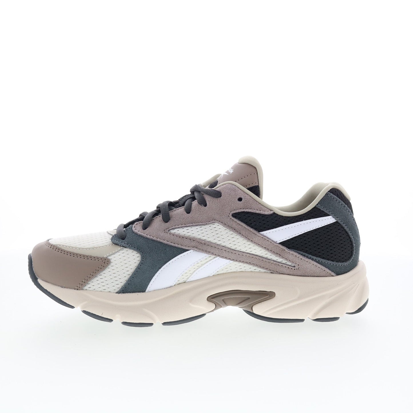 Reebok Road Prime Mens Beige Mesh Lace Up Lifestyle Sneakers Shoes
