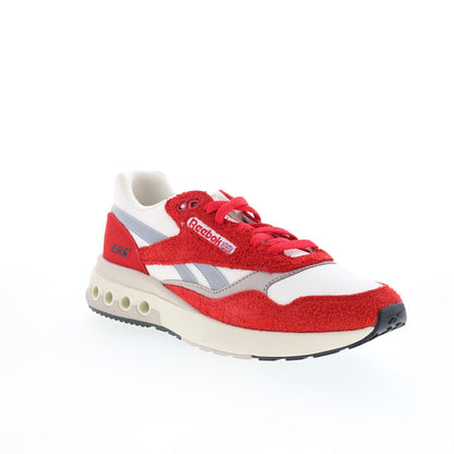 Reebok ERS World Mens Red Suede Lace Up Lifestyle Sneakers Shoes