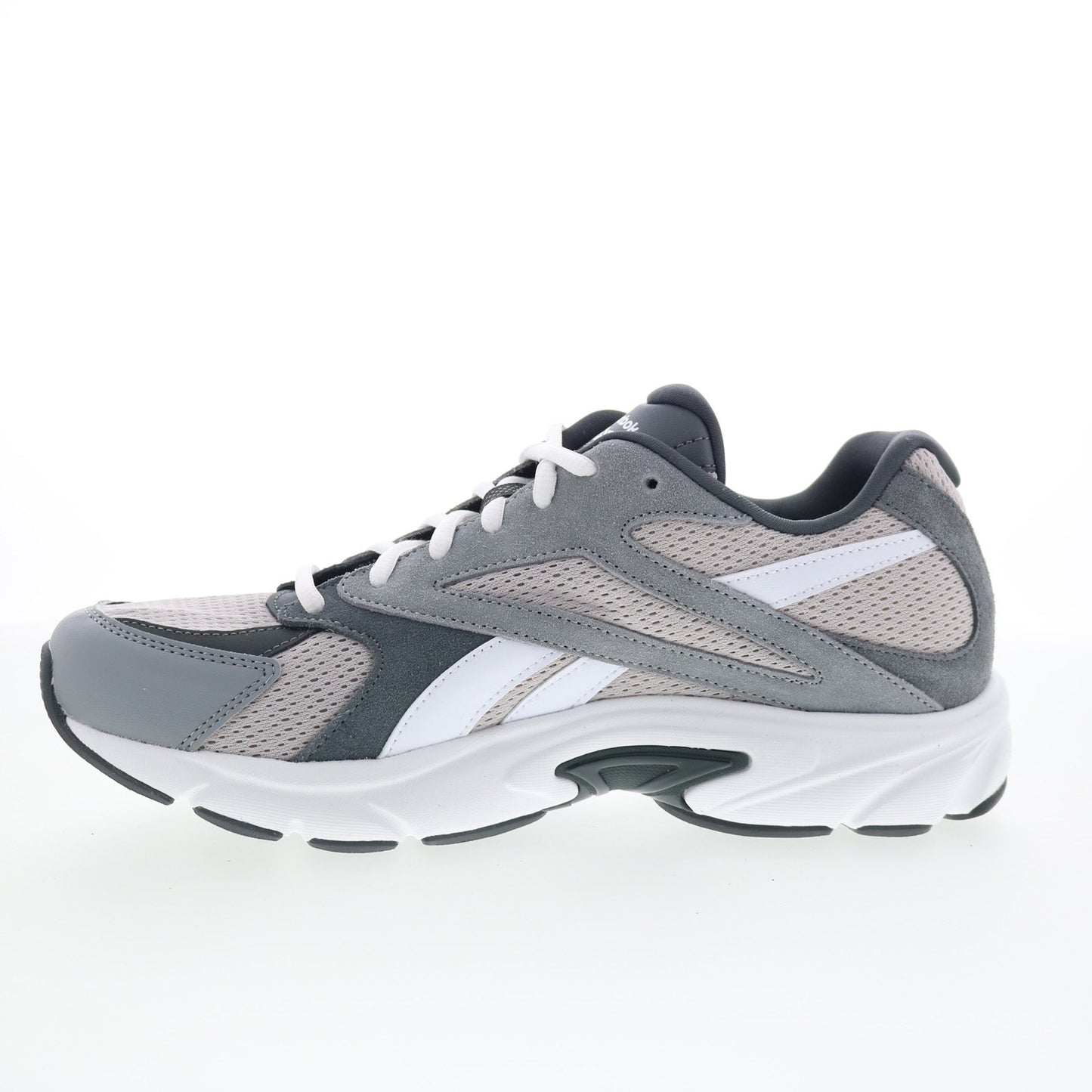 Reebok Road Prime Mens Gray Suede Lace Up Lifestyle Sneakers Shoes