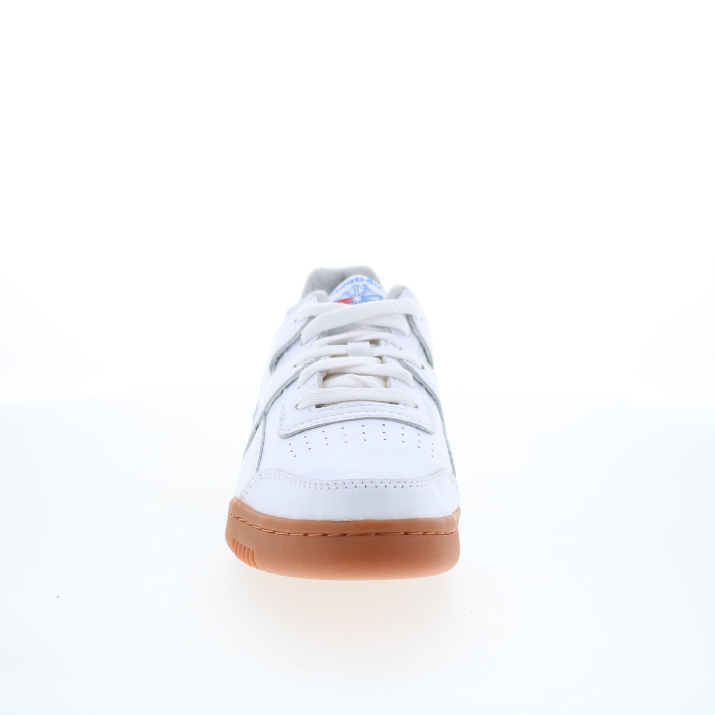 Reebok Workout Plus Mens White Leather Lace Up Lifestyle Sneakers Shoes