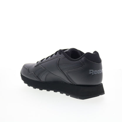Reebok Glide Wide D Womens Black Wide Leather Lifestyle Sneakers Shoes