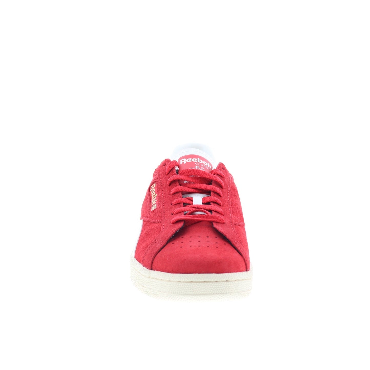 Reebok Club C Grounds UK Mens Red Suede Lace Up Lifestyle Sneakers Shoes