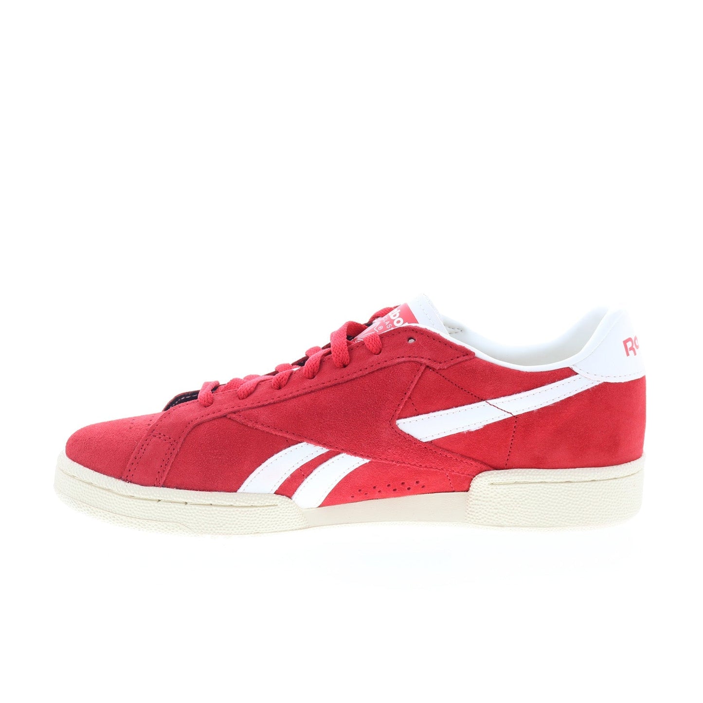 Reebok Club C Grounds UK Mens Red Suede Lace Up Lifestyle Sneakers Shoes