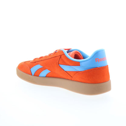 Reebok Smash Edge Mens Orange Suede Lace Up Lifestyle Sneakers Shoes