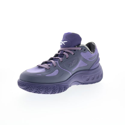 Reebok Engine A Mens Purple Synthetic Lace Up Athletic Basketball Shoes