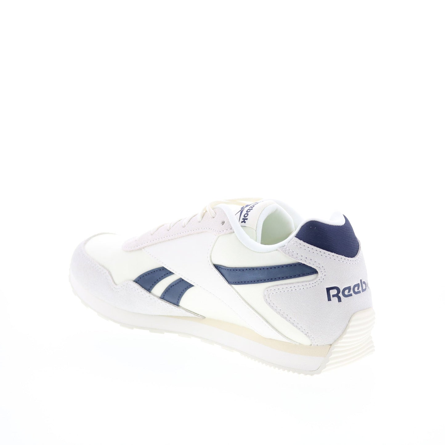 Reebok Glide Low Mens White Suede Lace Up Lifestyle Sneakers Shoes