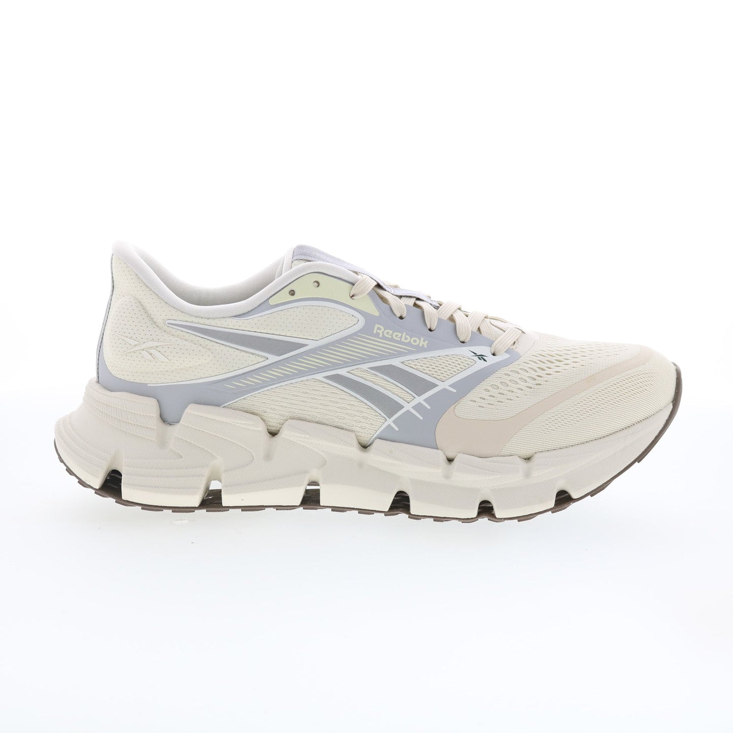 Reebok Floatzig 2 Mens Beige Canvas Lace Up Athletic Running Shoes