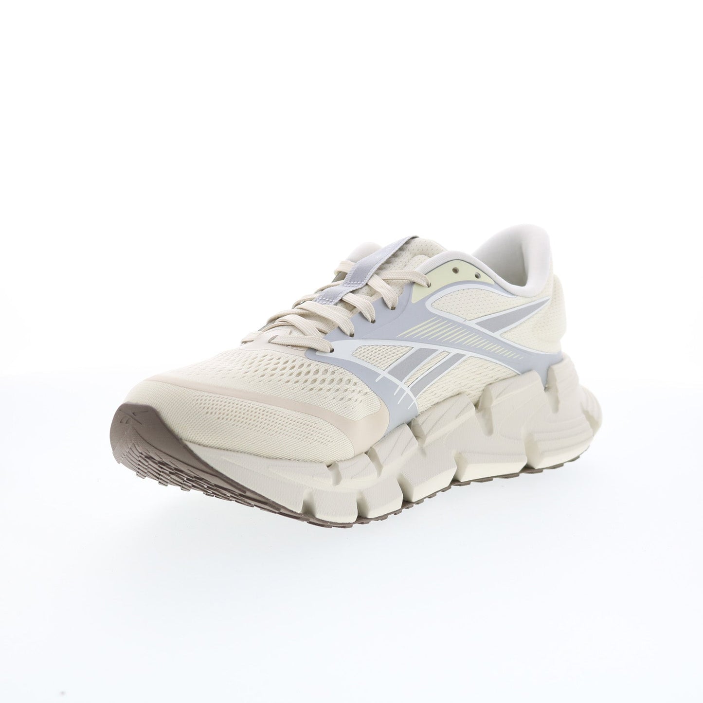 Reebok Floatzig 2 Mens Beige Canvas Lace Up Athletic Running Shoes