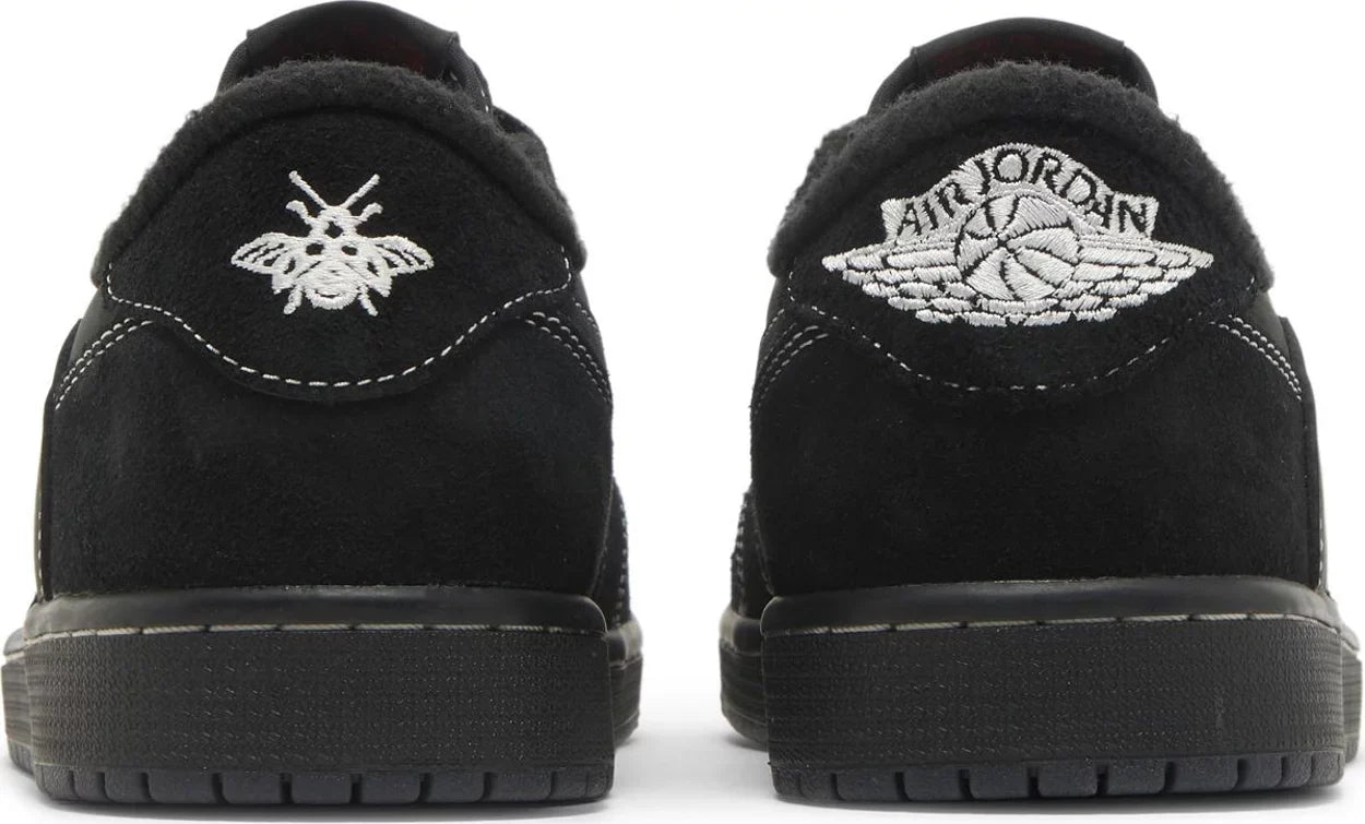 Nike Mens Travis Scott x Air Jordan 1 Low OG SP Sneakers - 'Black Phantom'