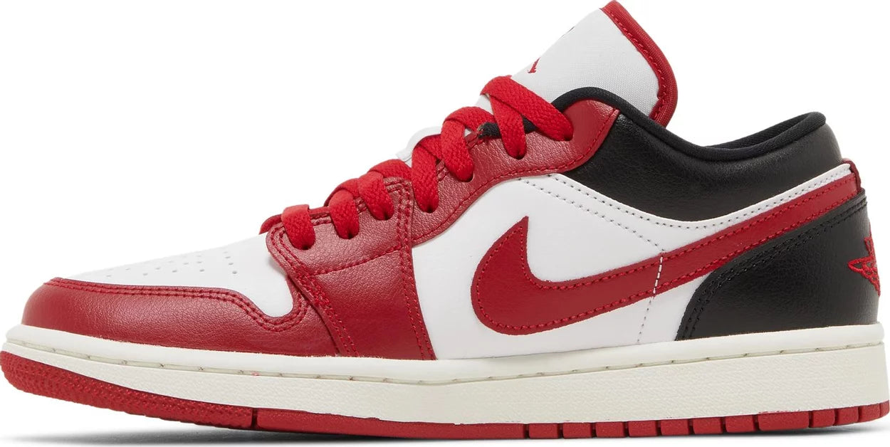 Nike Womens Air Jordan 1 Low Sneakers - 'White Gym Red'