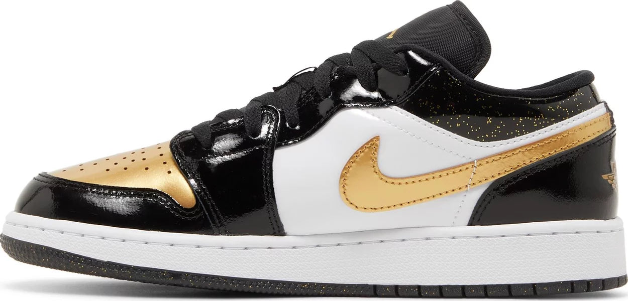 Nike Grade School Womens Air Jordan 1 Low SE Sneakers - 'Gold Toe'