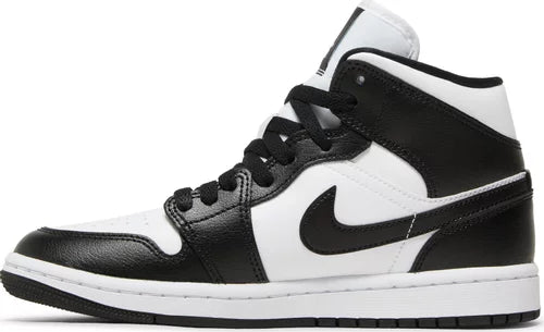 Womens Air Jordan 1 Mid Sneakers - 'Panda'