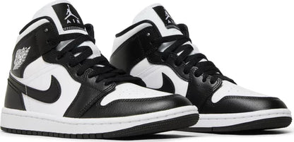 Womens Air Jordan 1 Mid Sneakers - 'Panda'