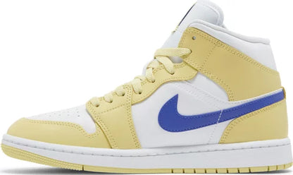 Nike Womens Air Jordan 1 Mid Sneakers - 'Lemon Wash'