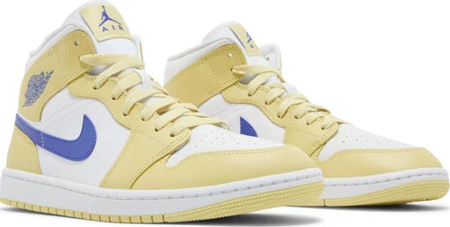 Nike Womens Air Jordan 1 Mid Sneakers - 'Lemon Wash'