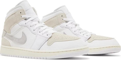 Nike Mens Air Jordan 1 Mid SE Craft Sneakers - 'Inside Out - White Sail'