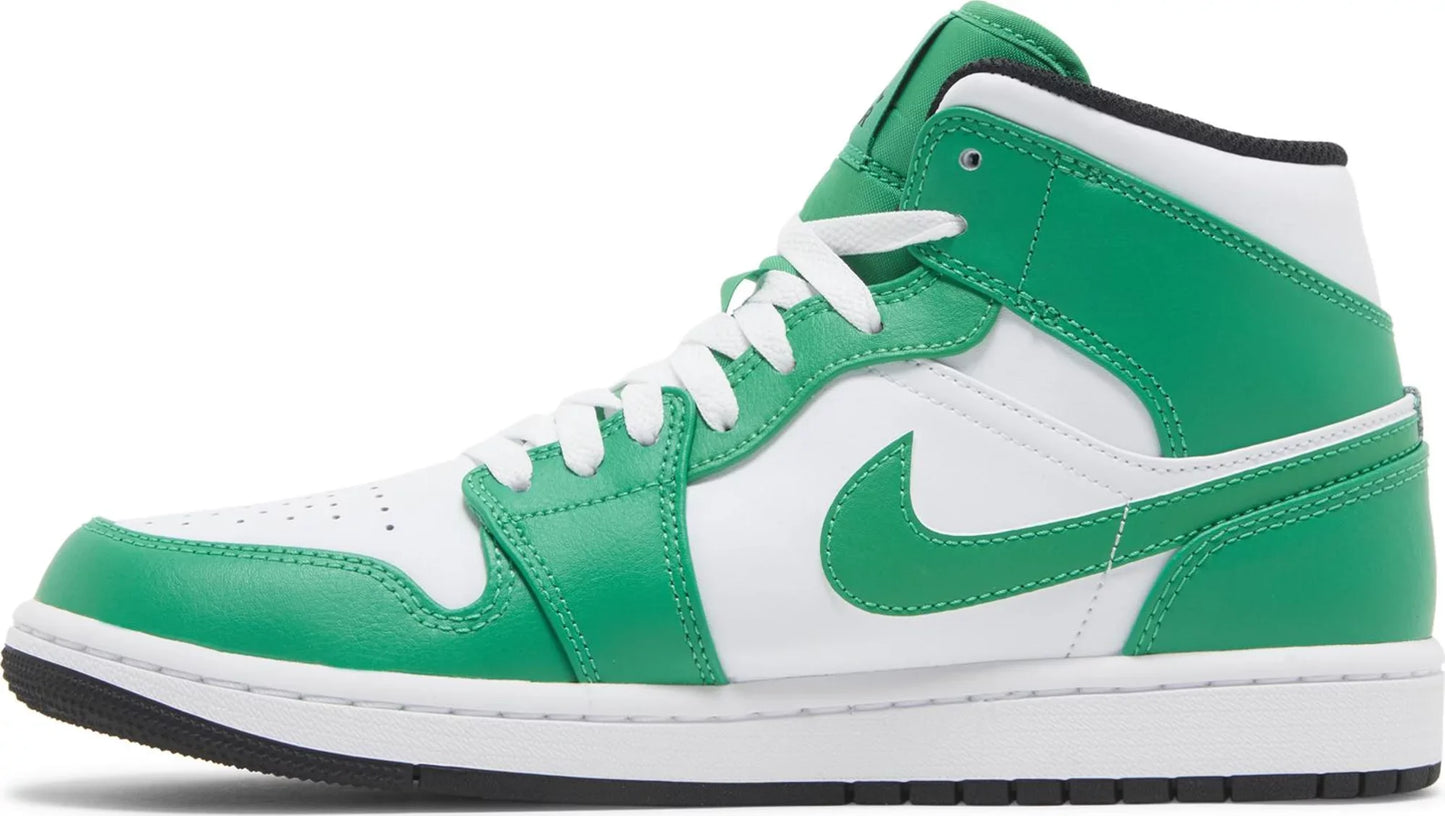Nike Mens Air Jordan 1 Mid Sneakers - 'Lucky Green'