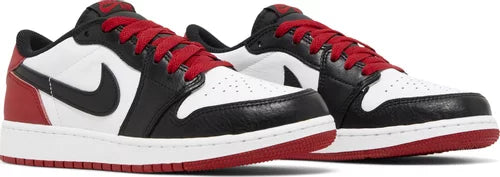 Nike Grade School Womens Air Jordan 1 Retro Low OG Sneakers - 'Black Toe'