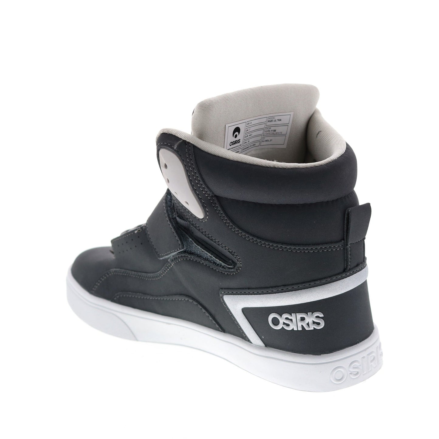 Osiris Rize Ultra 1372 1156 Mens Gray Synthetic Skate Inspired Sneakers Shoes
