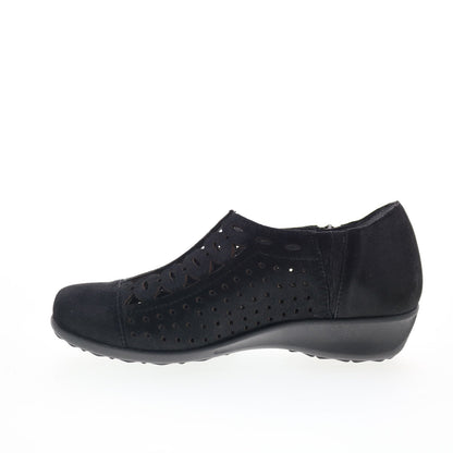 Drew Metro 14794-16 Womens Black Narrow Leather Lifestyle Sneakers Shoes