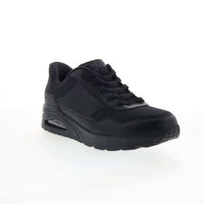 Skechers Uno - Banksia 183022-BBK Mens Black Lifestyle Sneakers Shoes